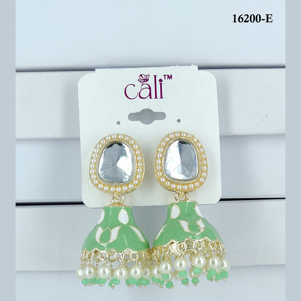 Corbeda Fashion Gold Plated Assorted Color Jhumki Earrings