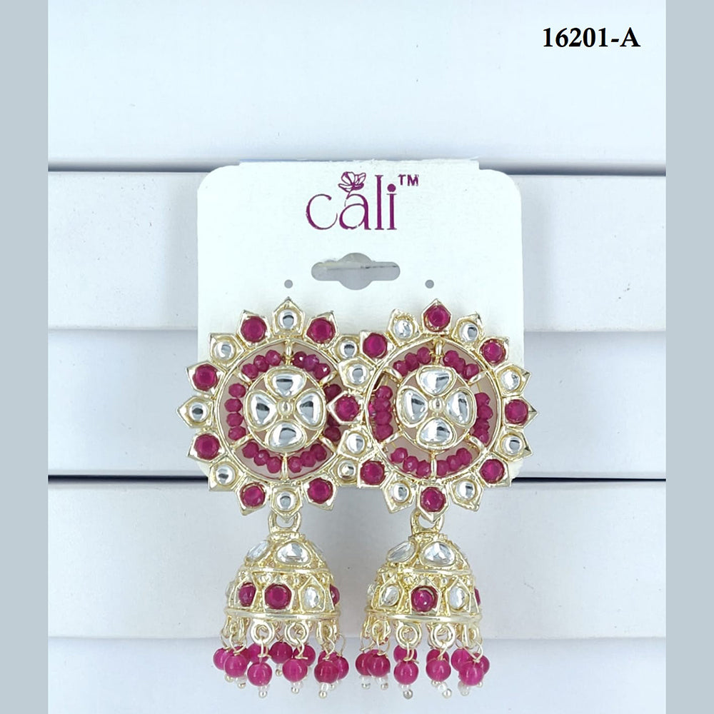 Corbeda Fashion Gold Plated Assorted Color Jhumki Earrings