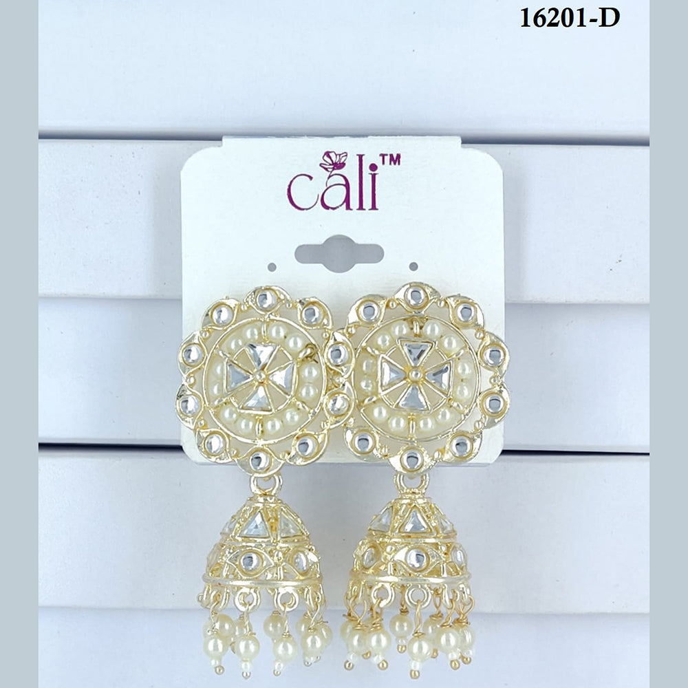 Corbeda Fashion Gold Plated Assorted Color Jhumki Earrings