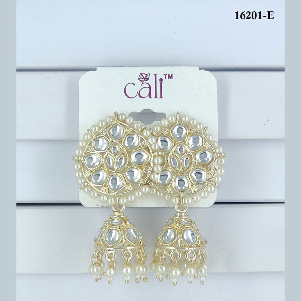 Corbeda Fashion Gold Plated Assorted Color Jhumki Earrings