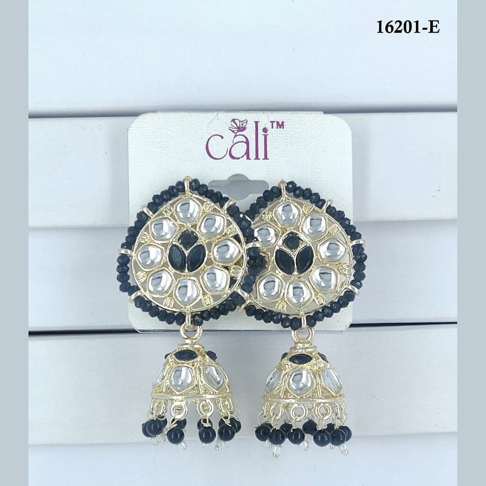 Corbeda Fashion Gold Plated Assorted Color Jhumki Earrings