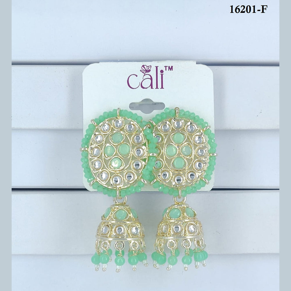 Corbeda Fashion Gold Plated Assorted Color Jhumki Earrings