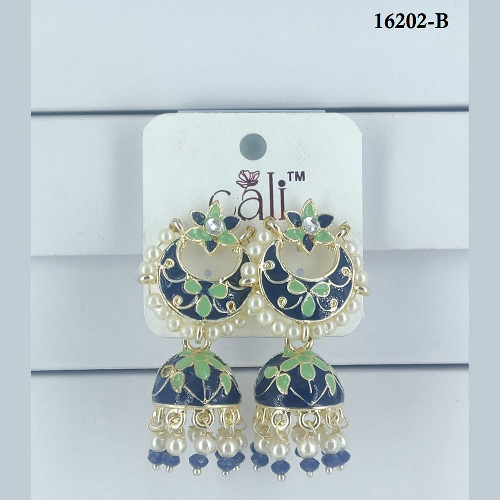 Corbeda Fashion Gold Plated Assorted Color Jhumki Earrings