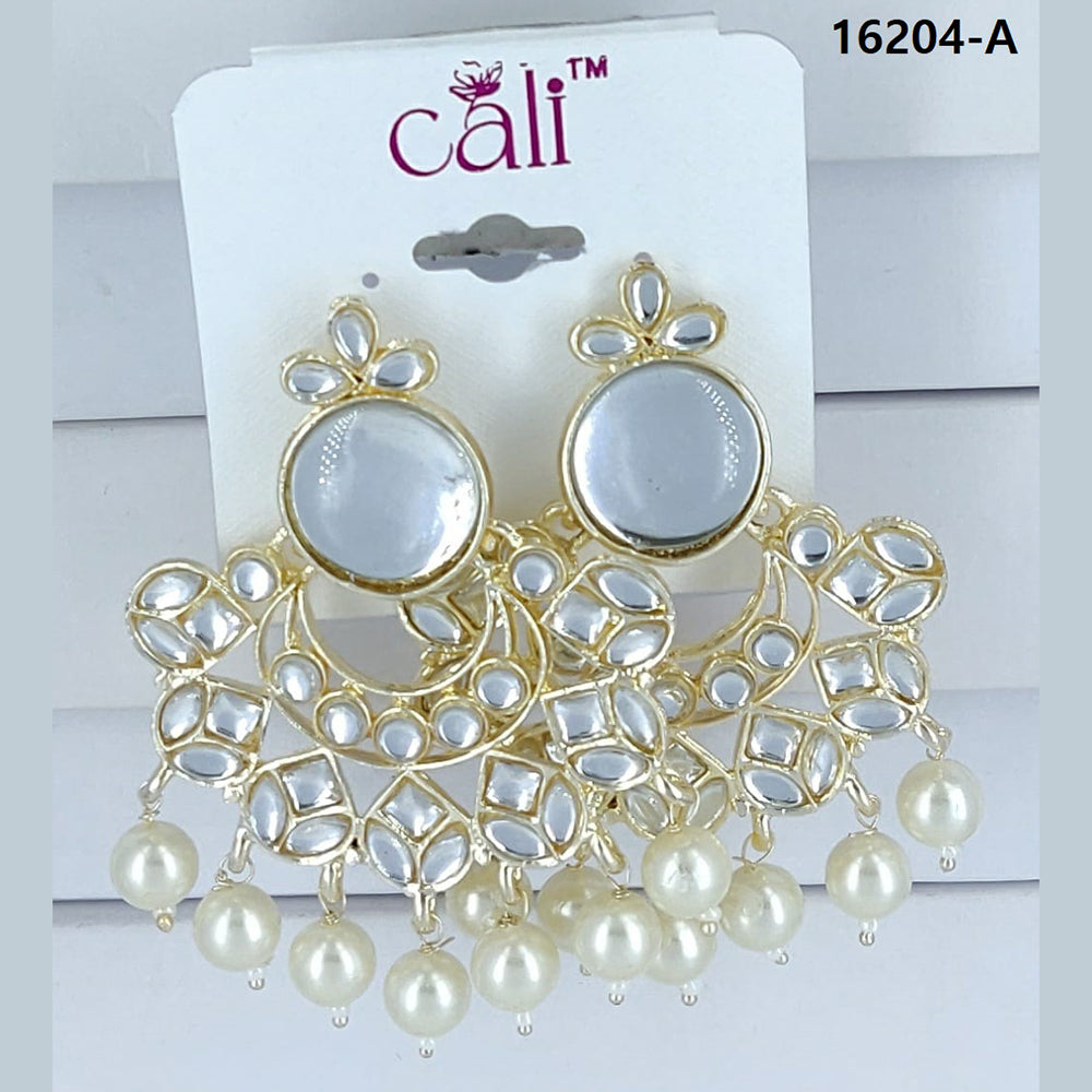 Corbeda Fashion Gold Plated Assorted Color Dangler Earrings