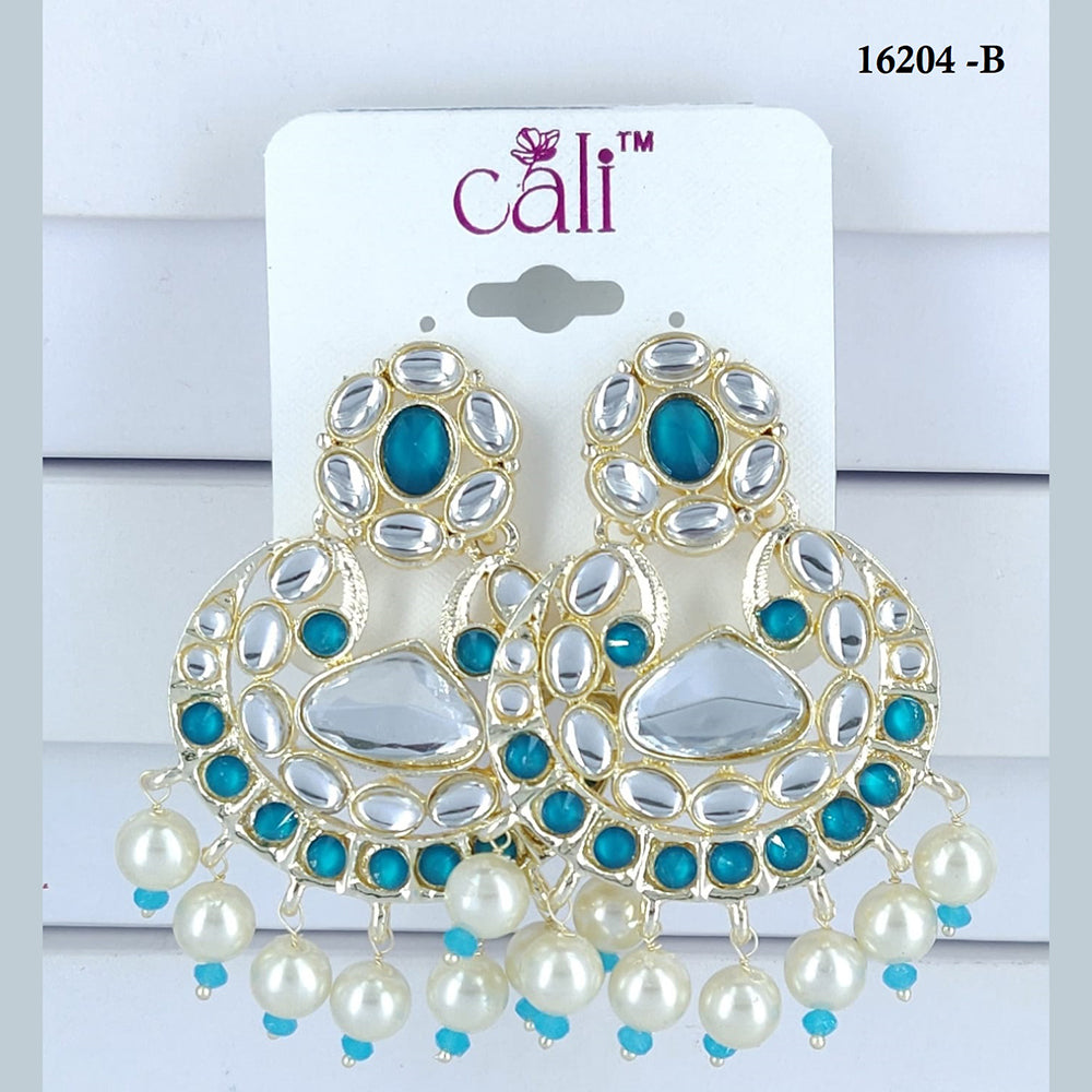 Corbeda Fashion Gold Plated Assorted Color Dangler Earrings