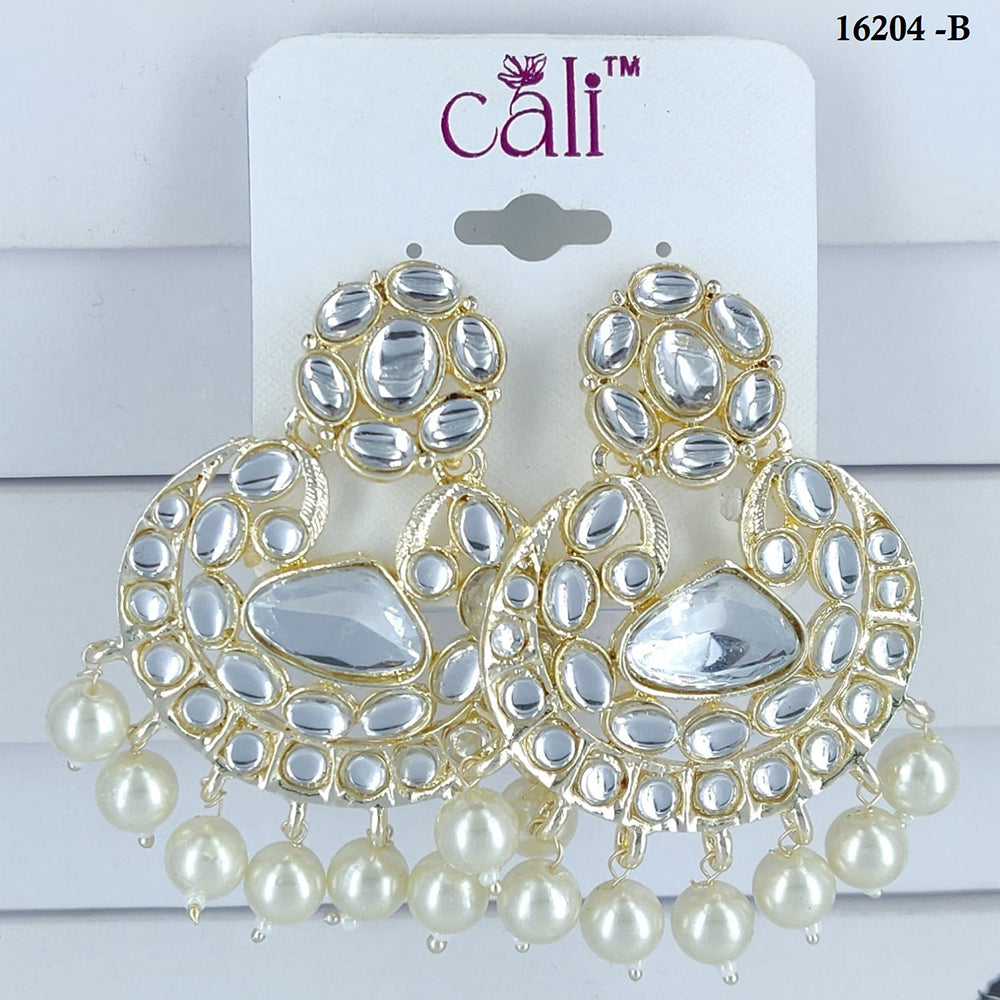 Corbeda Fashion Gold Plated Assorted Color Dangler Earrings