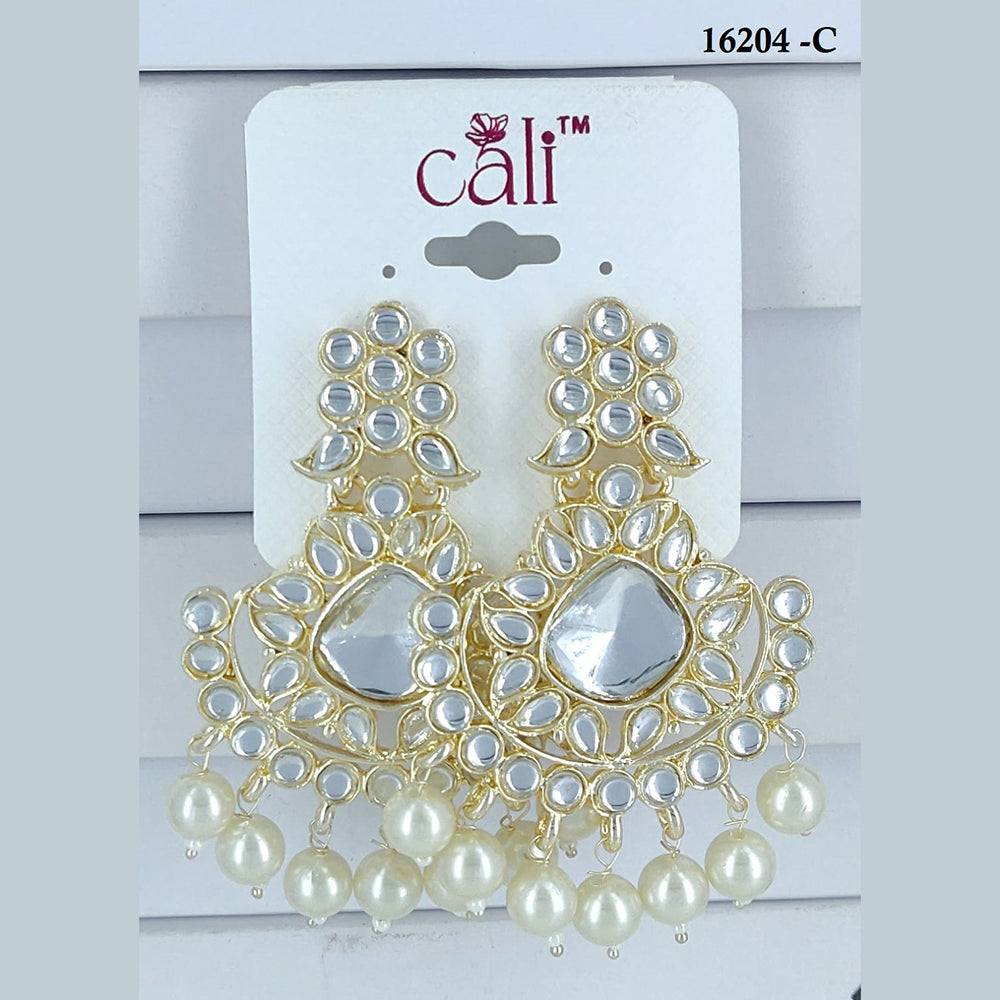 Corbeda Fashion Gold Plated Assorted Color Dangler Earrings