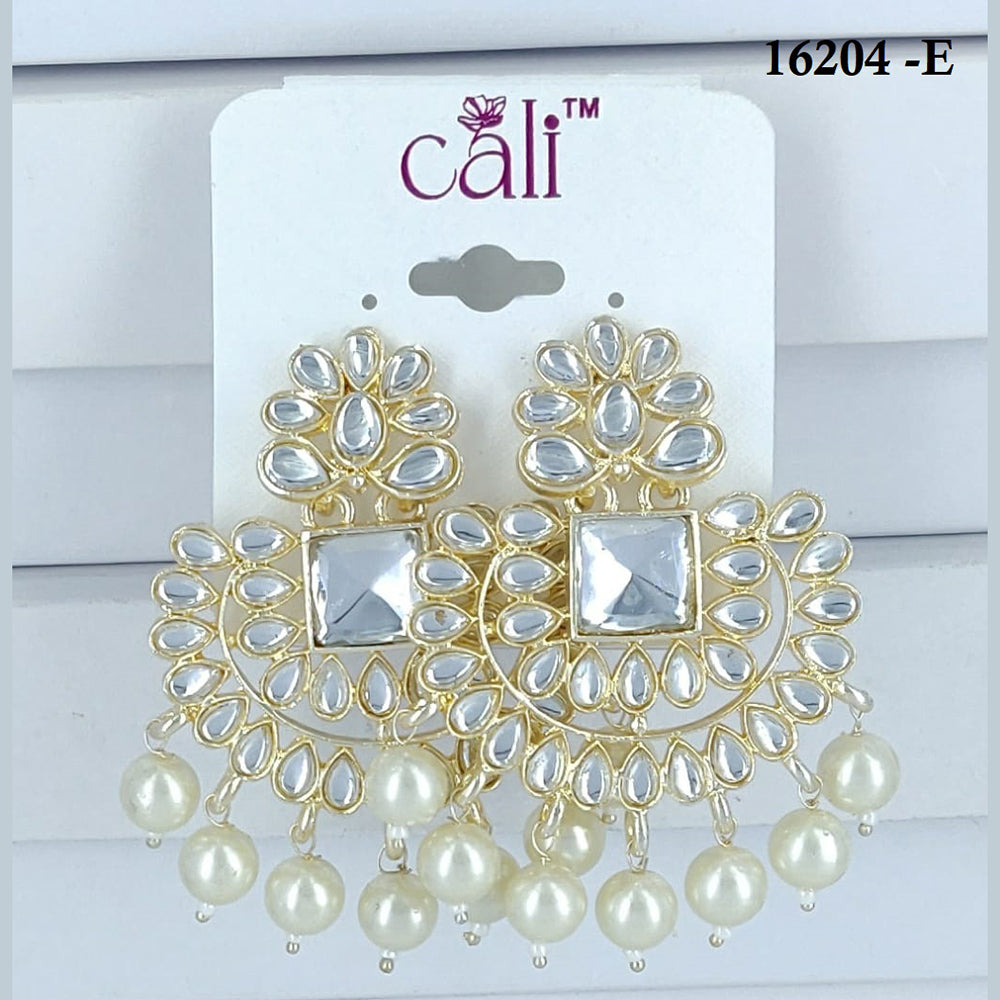 Corbeda Fashion Gold Plated Assorted Color Dangler Earrings