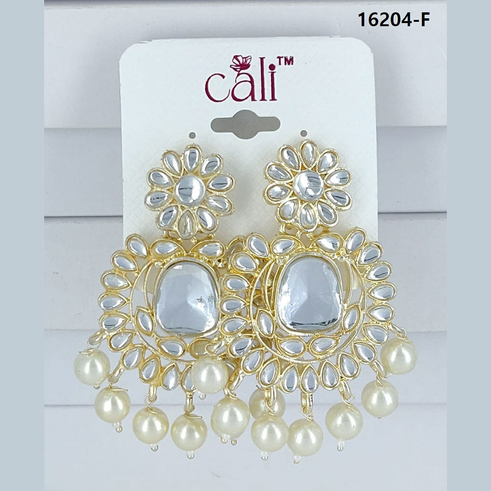 Corbeda Fashion Gold Plated Assorted Color Dangler Earrings