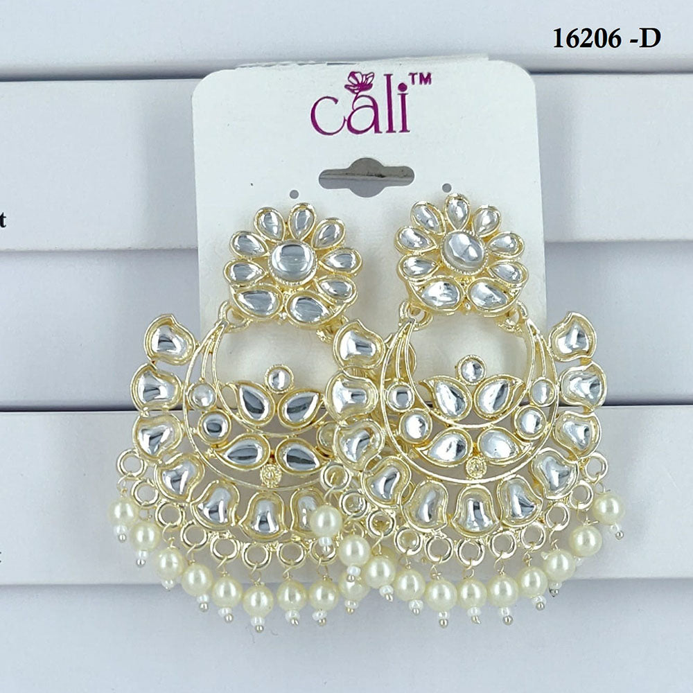 Corbeda Fashion Gold Plated Assorted Color Dangler Earrings