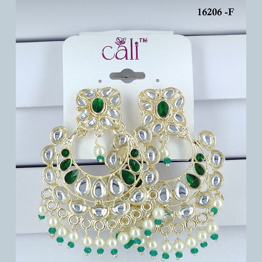 Corbeda Fashion Gold Plated Assorted Color Dangler Earrings