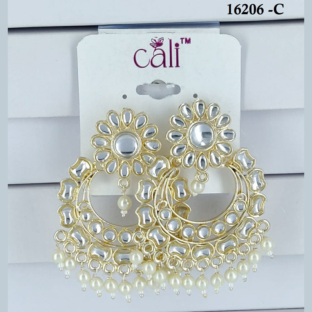 Corbeda Fashion Gold Plated Assorted Color Dangler Earrings