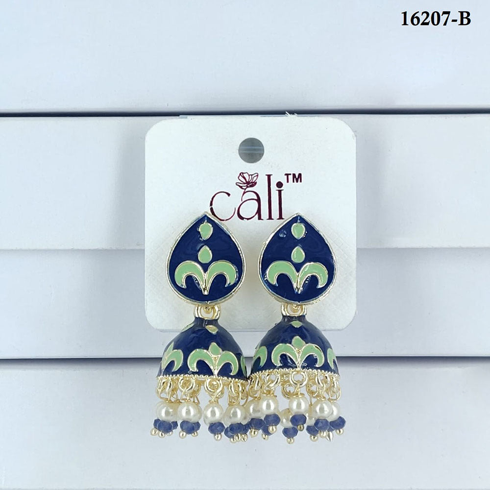 Corbeda Fashion Gold Plated Assorted Color Jhumki Earrings