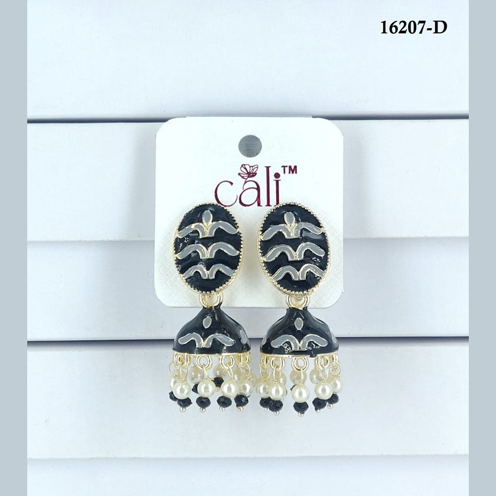 Corbeda Fashion Gold Plated Assorted Color Jhumki Earrings