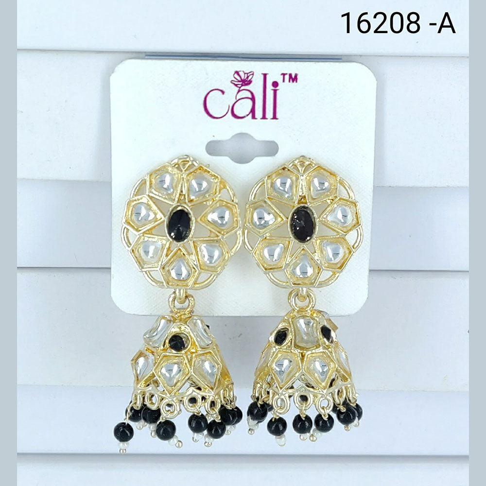 Corbeda Fashion Gold Plated Assorted Color Jhumki Earrings