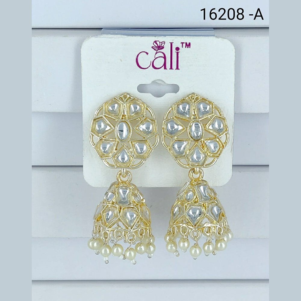 Corbeda Fashion Gold Plated Assorted Color Jhumki Earrings