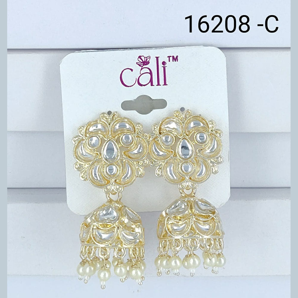 Corbeda Fashion Gold Plated Assorted Color Jhumki Earrings