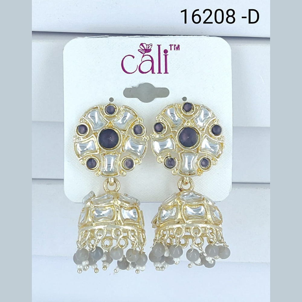 Corbeda Fashion Gold Plated Assorted Color Jhumki Earrings