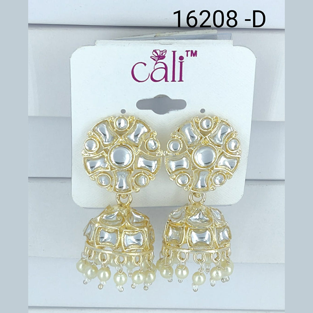 Corbeda Fashion Gold Plated Assorted Color Jhumki Earrings