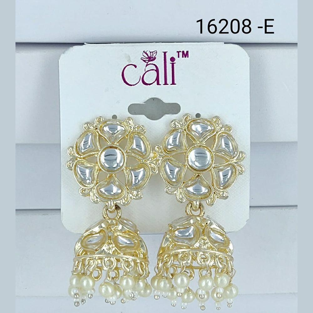 Corbeda Fashion Gold Plated Assorted Color Jhumki Earrings