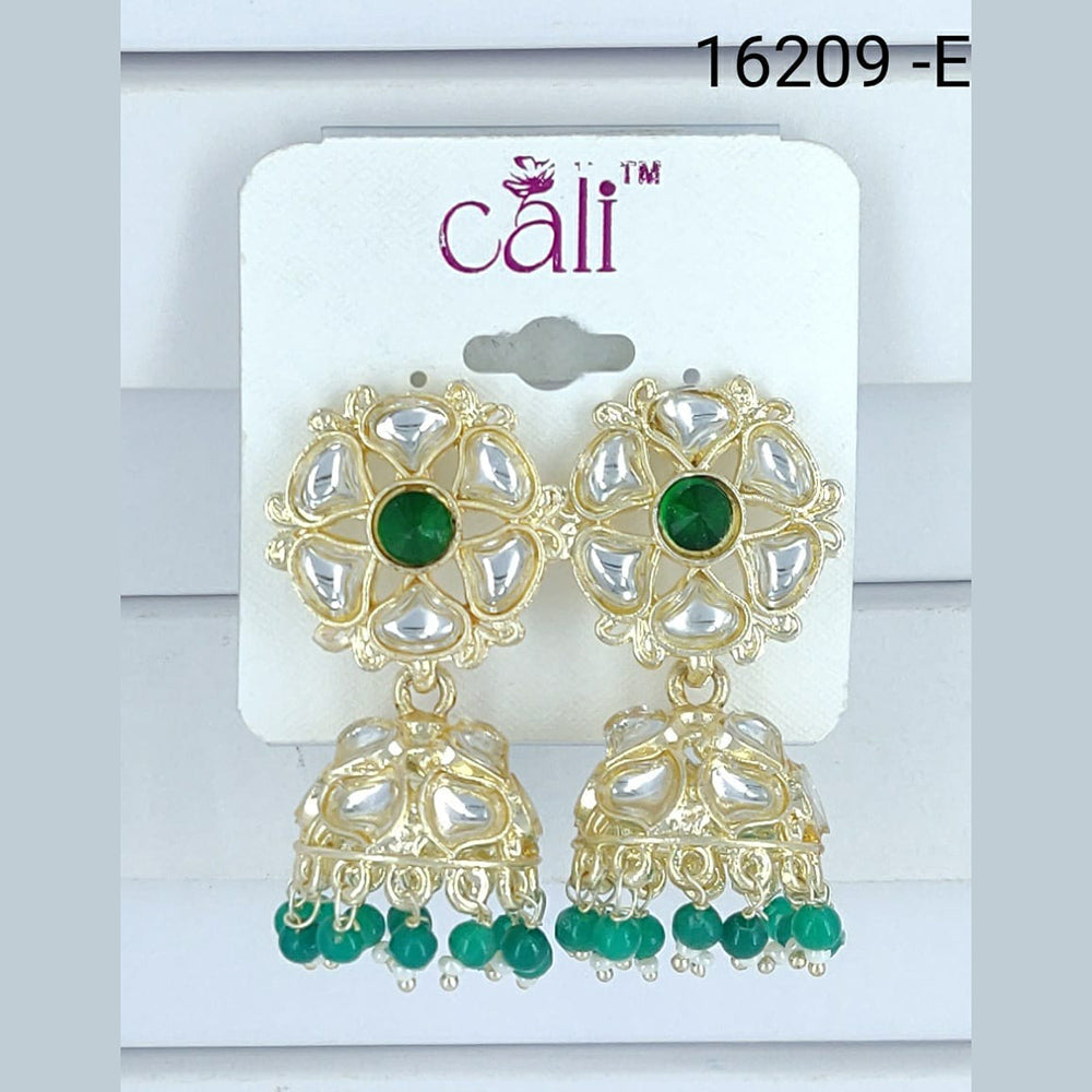 Corbeda Fashion Gold Plated Assorted Color Jhumki Earrings