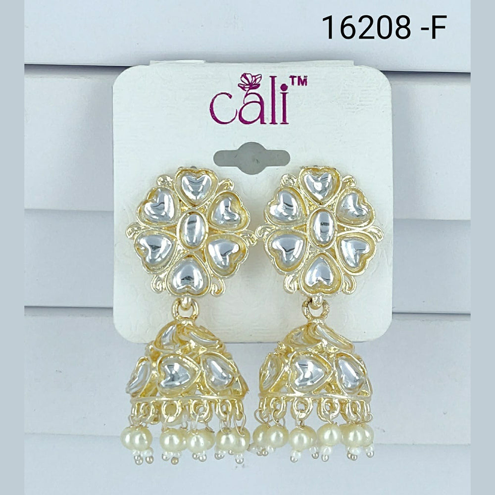 Corbeda Fashion Gold Plated Assorted Color Jhumki Earrings