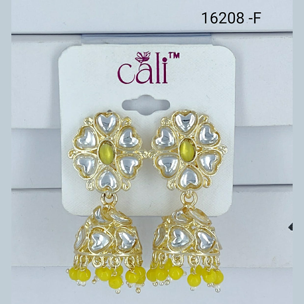 Corbeda Fashion Gold Plated Assorted Color Jhumki Earrings