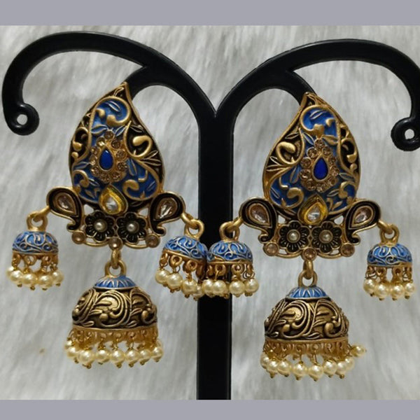 Infinity Jewels Gold Plated Jhumki Earrings