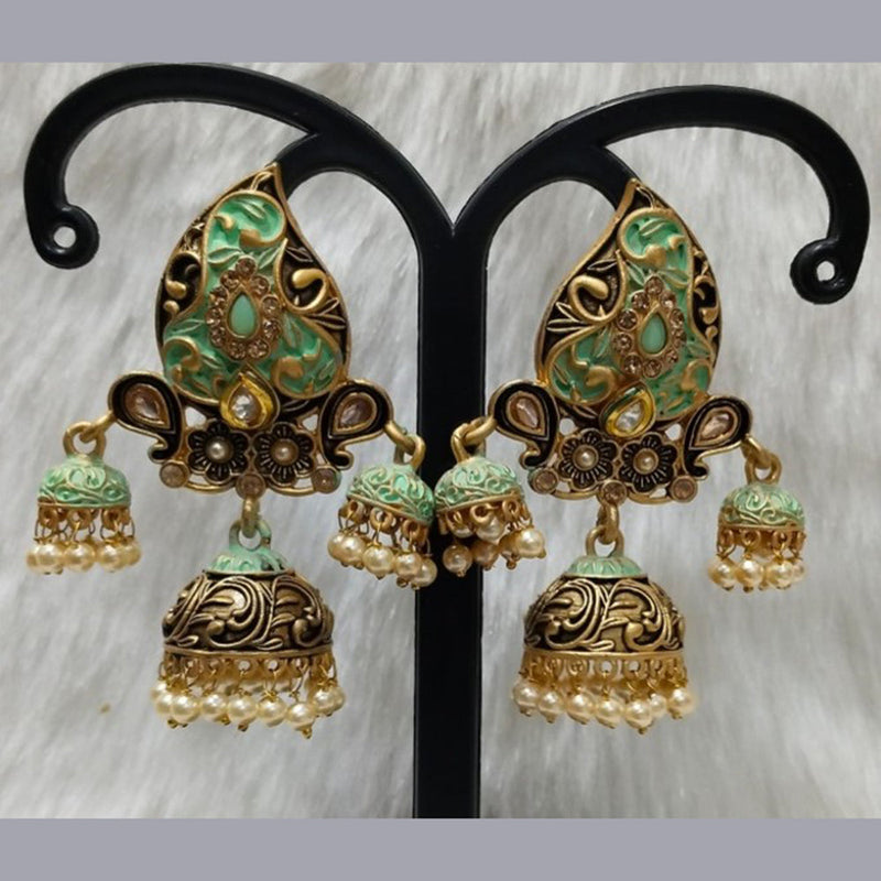 Infinity Jewels Gold Plated Jhumki Earrings