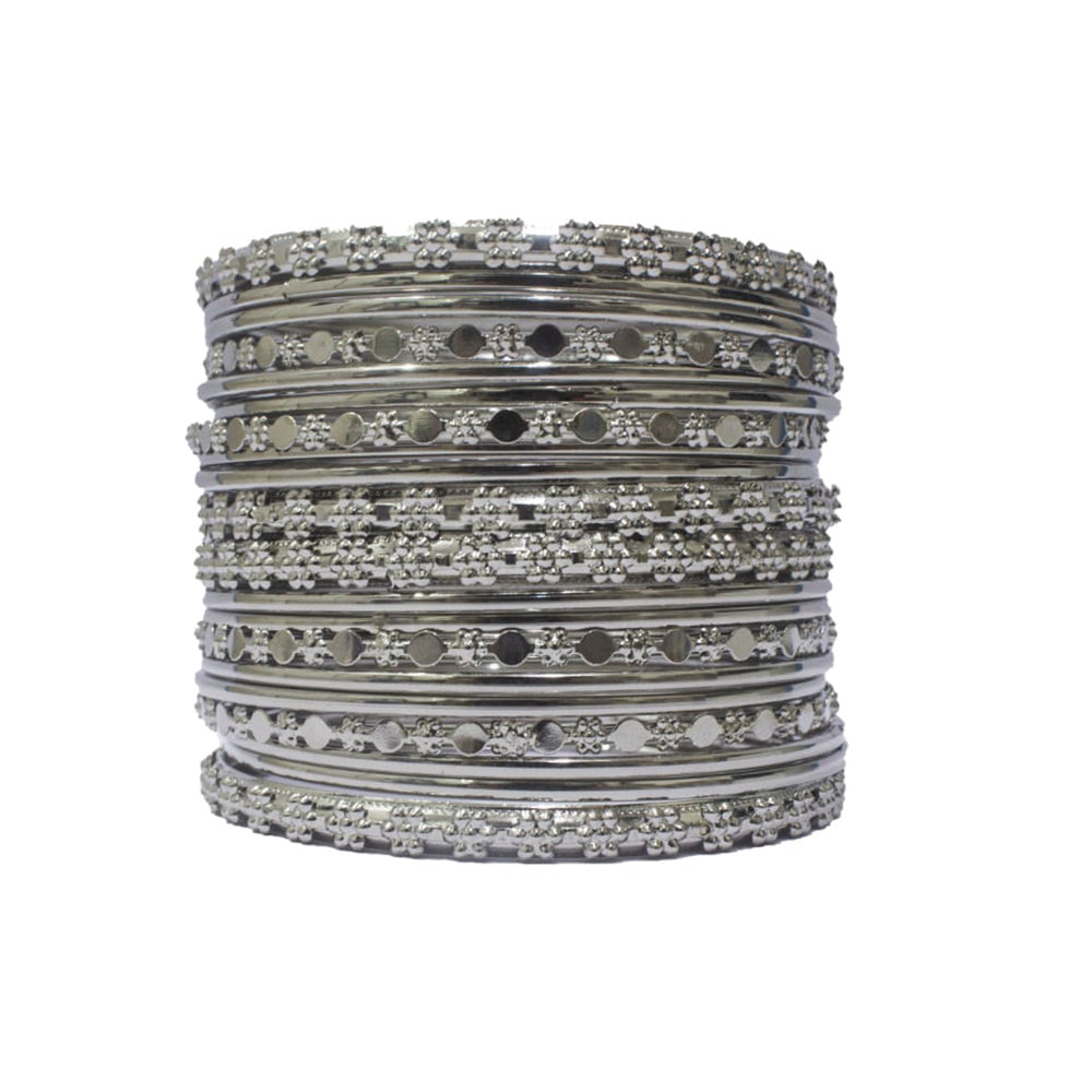 Shree Asha Bangles Silver Plated 20  Piece Per Bangles Set