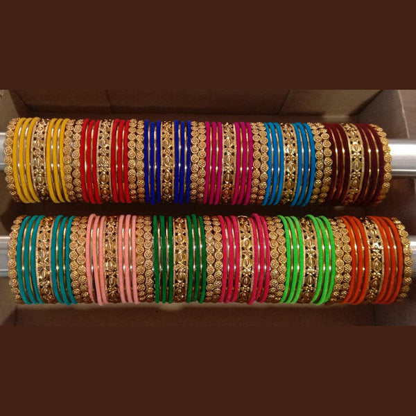 Shree Asha Bangles Pack Of 12 Multi Color bangles Set
