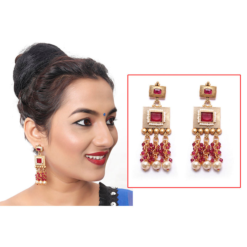 Buy CRUNCHY FASHION Oxidised Gold-Plated Round Shape Jhumka Earring Online  at Best Prices in India - JioMart.