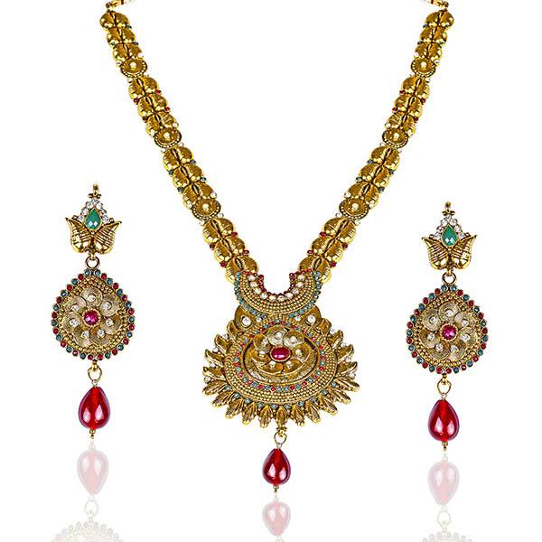 Mithya Gold Plated Austrian Stone Necklace Set - 2000124