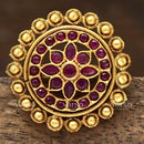 Varso Kempu Gold Polish Brass Adjustable Ring - 2036A