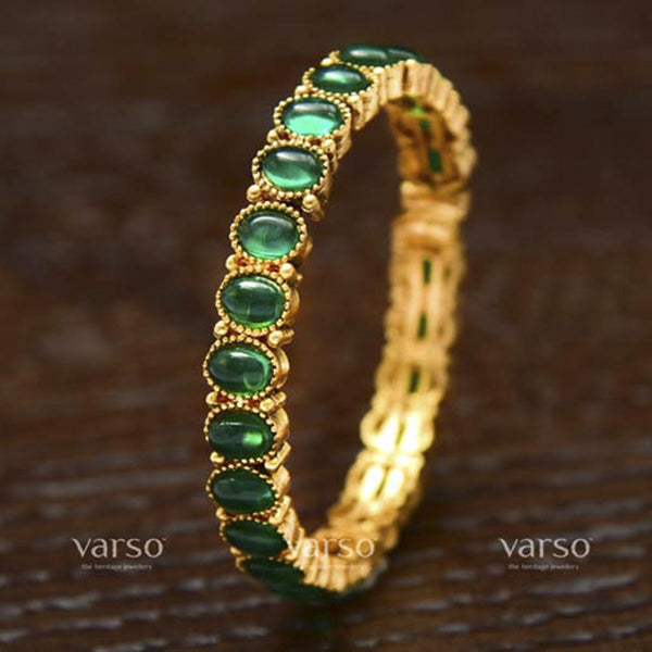Varso Green Gold Antique Plated Flexible Bangles - 206279 B
