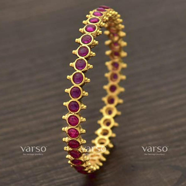 Varso Kempu Gold Antique Plated Bangles - 206436