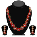 Kriaa Red Austrian Stone Necklace Set