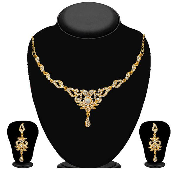 Kriaa White Austrian Stone Necklace Set - 2102004