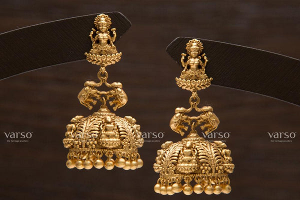 Varso  Gold  Alloy Ball Jhumkas  Earrings  - 211221