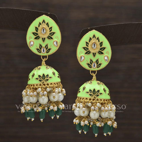 Varso Multicolor Fashion Pearl Jhumki Earring   - 211262