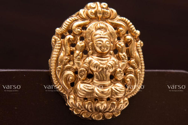 Varso  Gold Antique Brass Alloy Adjustable Ring - 212011