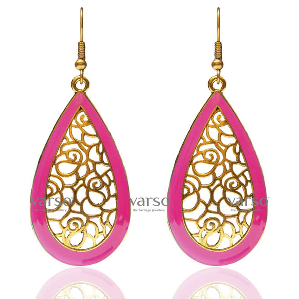 Fashion Earrings Online Antique Gold Plated Jewellery Collections ER21131