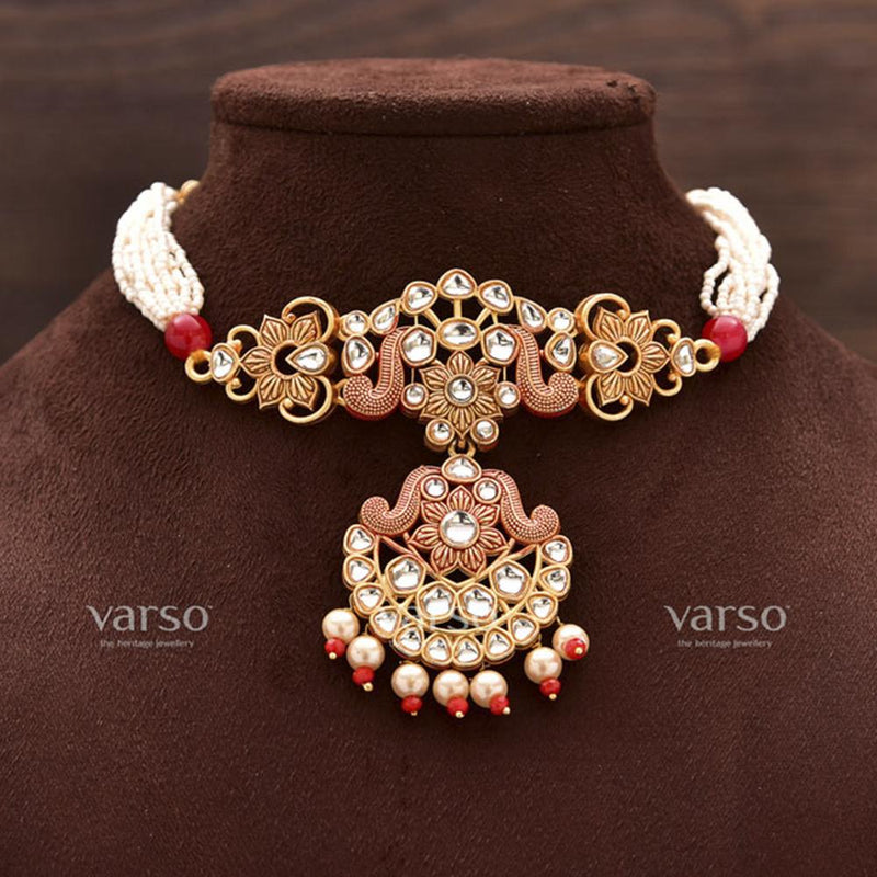 Varso Gorgeous Pearl Chocker with Beautiful Designs   -  2173