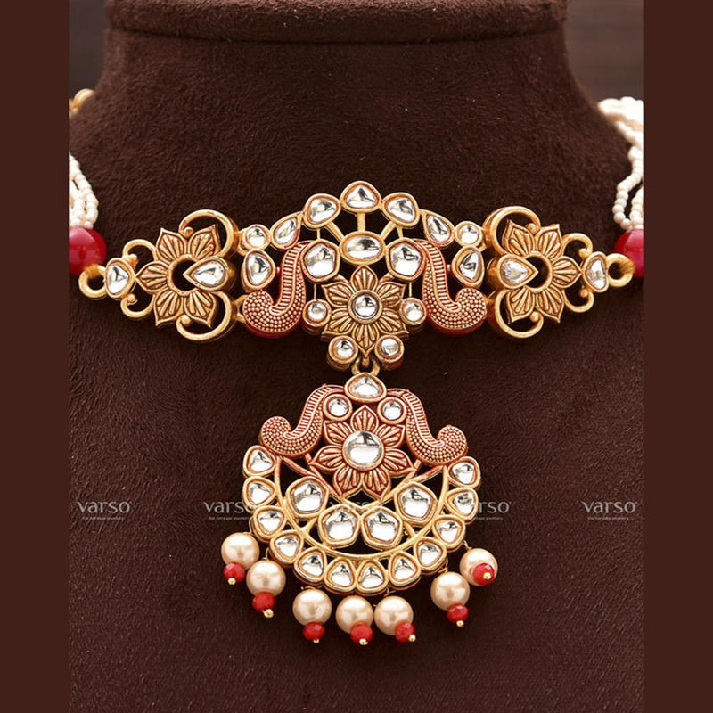 Varso Gorgeous Pearl Chocker with Beautiful Designs   -  2173