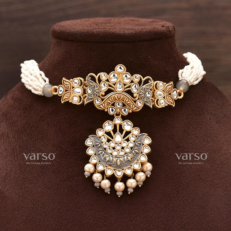 Varso Gorgeous Pearl Chocker with Beautiful Designs   -  2174