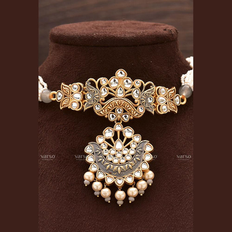 Varso Gorgeous Pearl Chocker with Beautiful Designs   -  2174