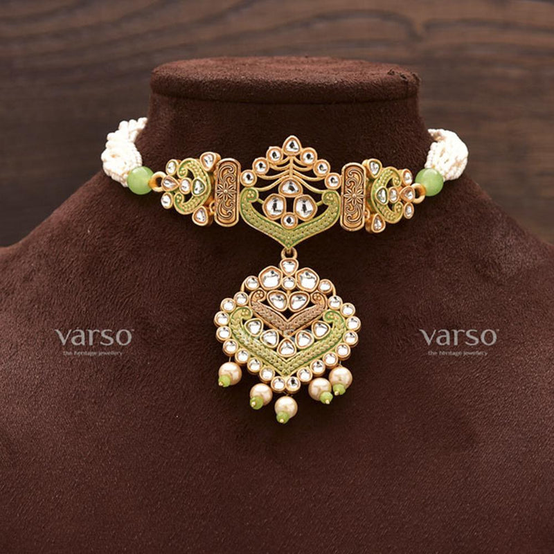 Varso Gorgeous Pearl Chocker with Beautiful Designs   -  2176