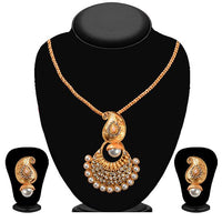 Soha Fashion White Austrian Stone Pendant Set