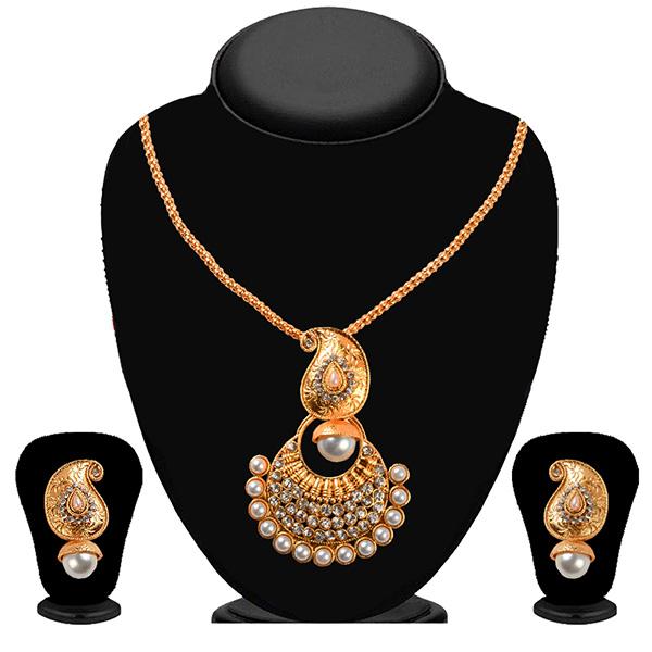 Soha Fashion White Austrian Stone Pendant Set