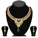 Soha Fashion Purple Stone Kundan Drop Necklace Set